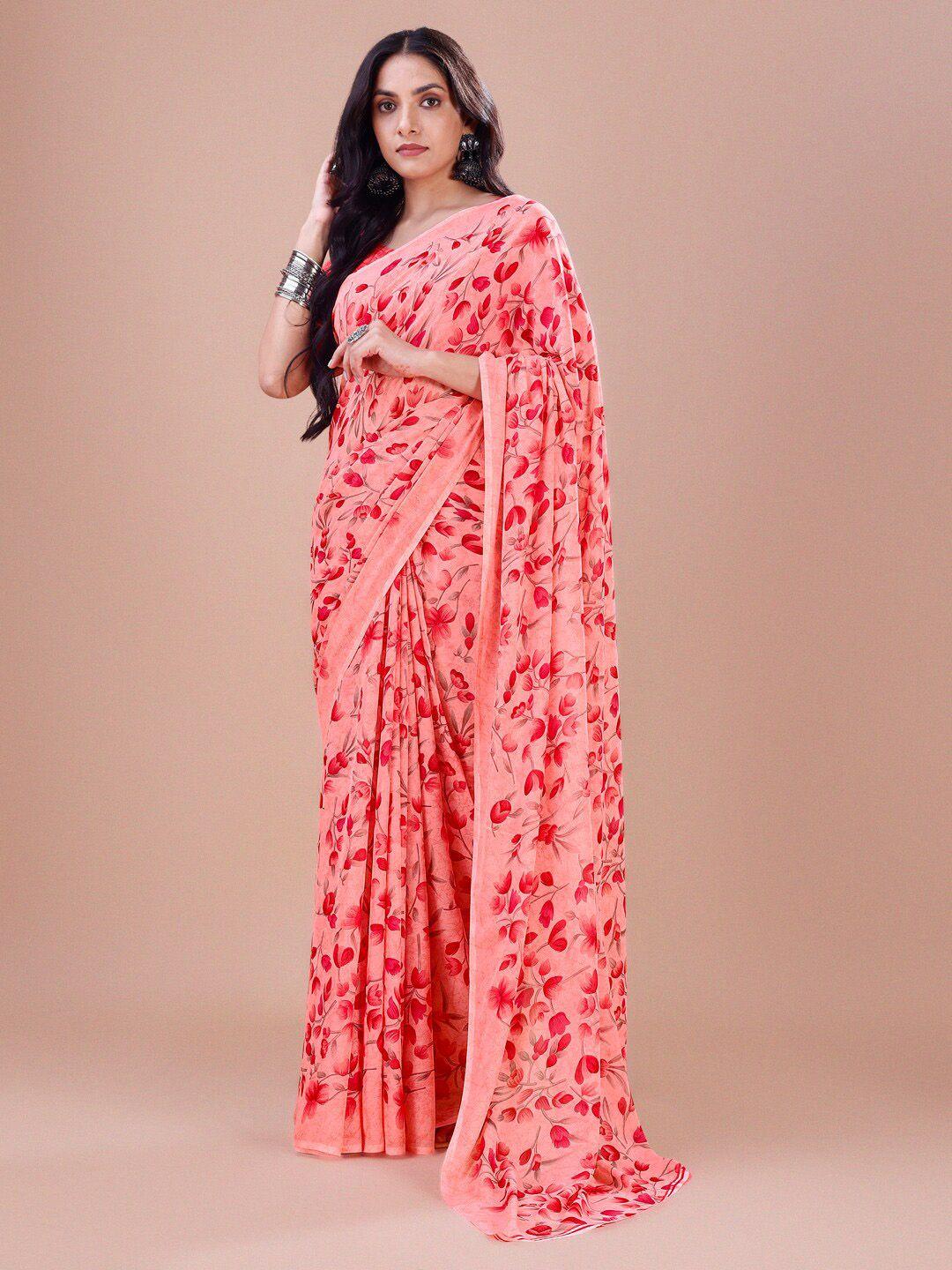 dori floral printed pure georgette saree