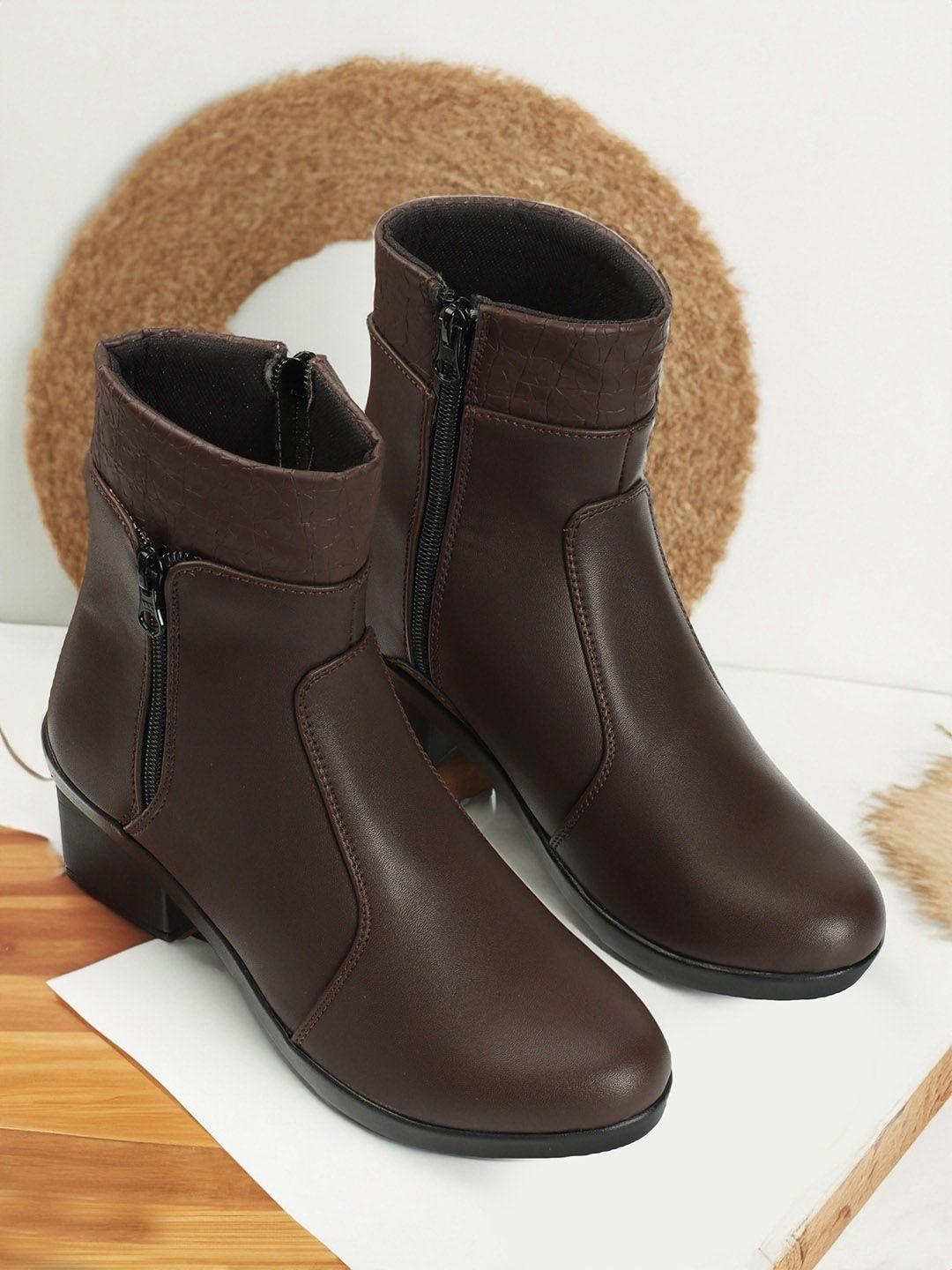 the roadster lifestyle co. brown women mid-top regular boots