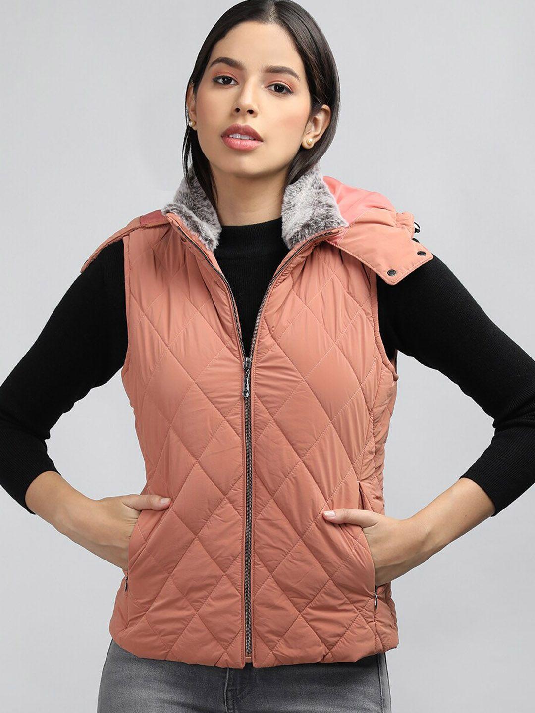 lure urban hooded faux fur trim puffer jacket