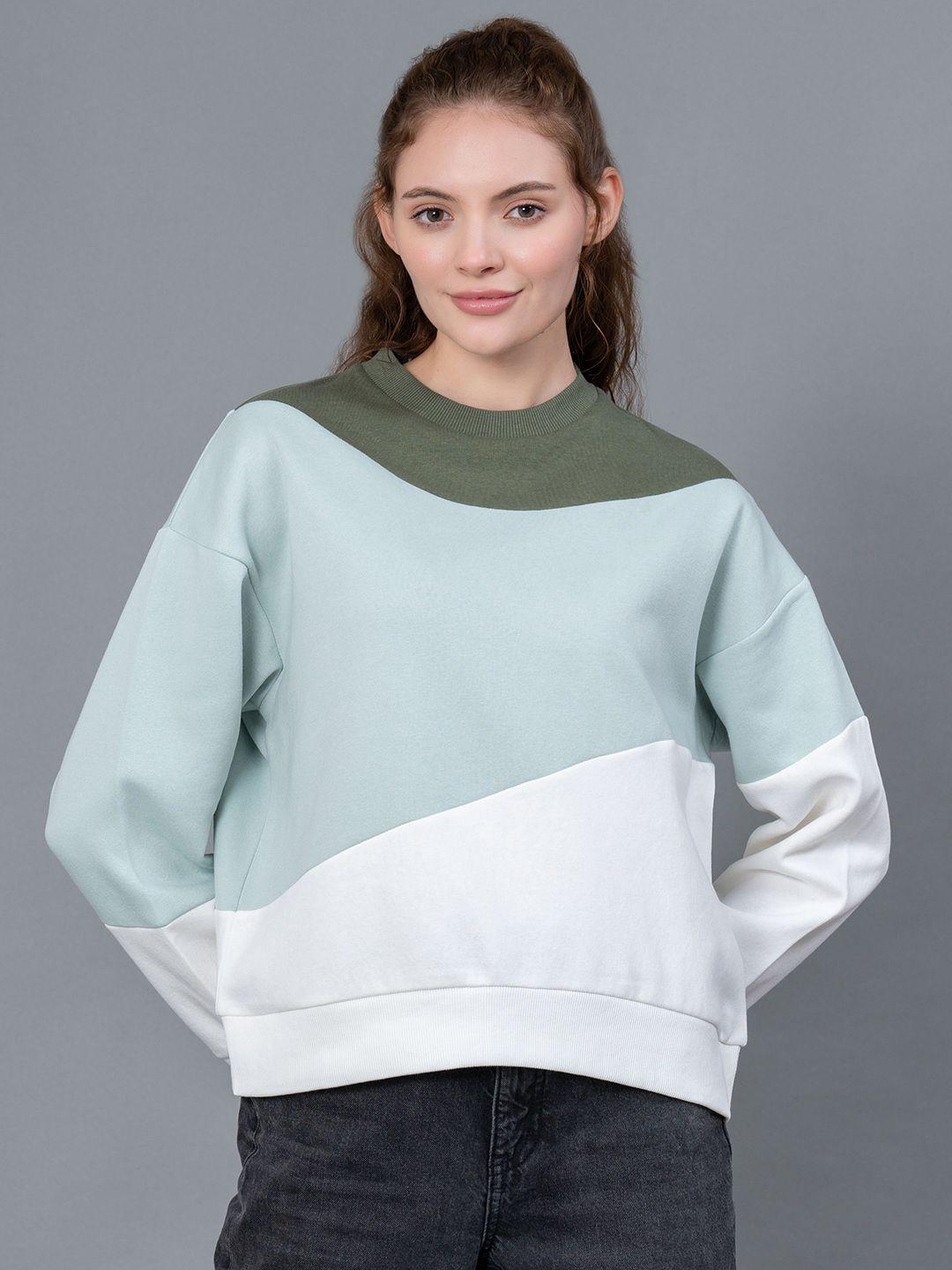 red tape colourblocked round neck sweatshirt