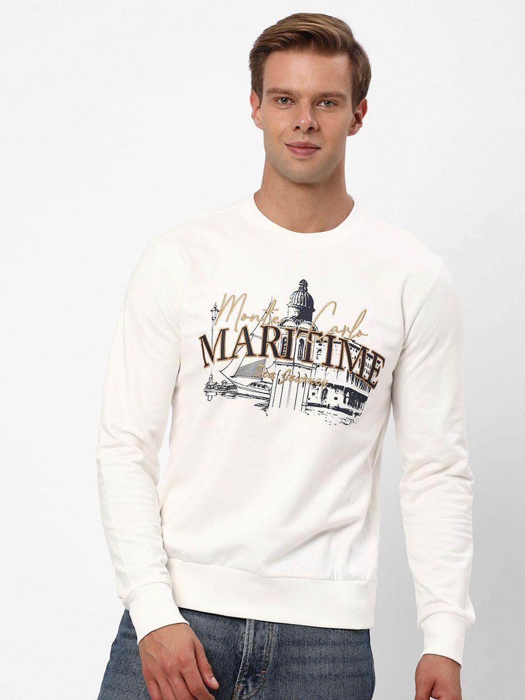 r&b typography printed cotton sweatshirt