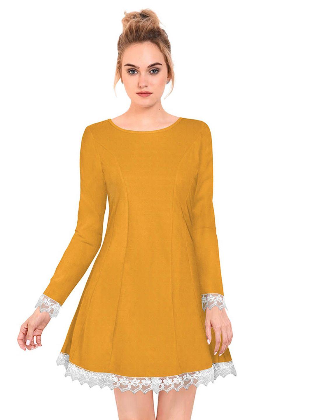 baesd yellow a-line dress