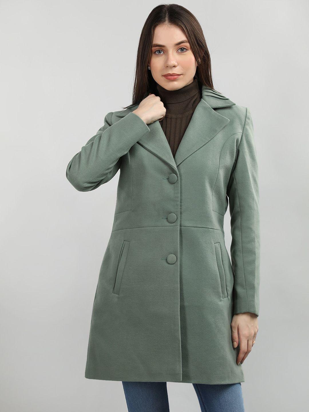 lebork notched lapel woollen single breasted overcoat