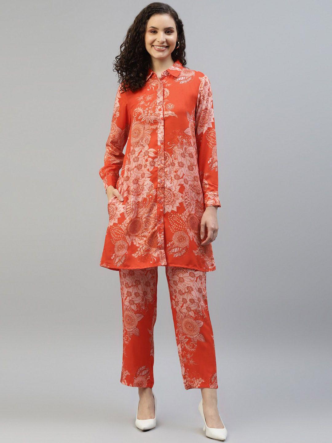 deebaco floral printed shirt with trouser