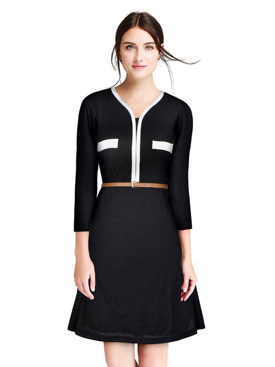 baesd black a-line dress