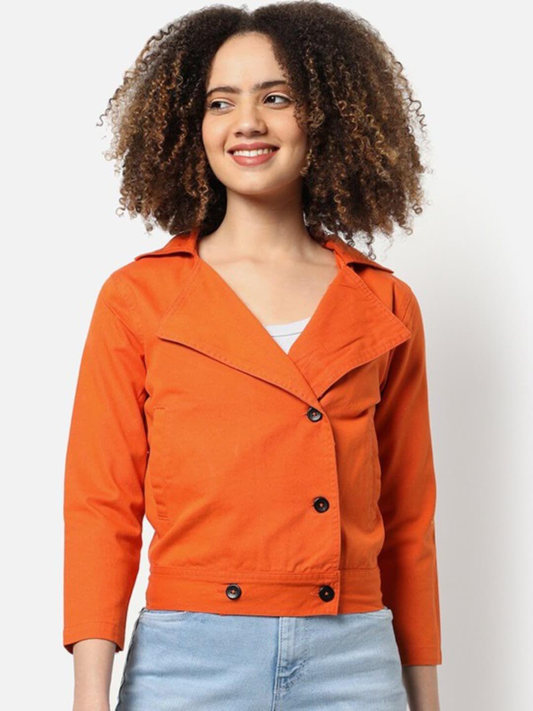 campus sutra cotton crop windcheater tailored jacket