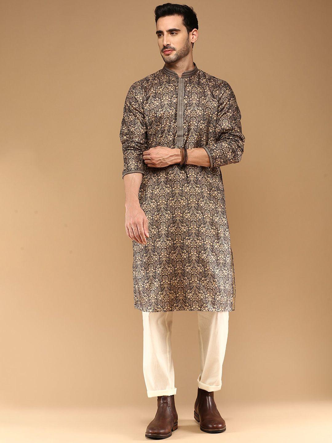 sangria printed straight kurta