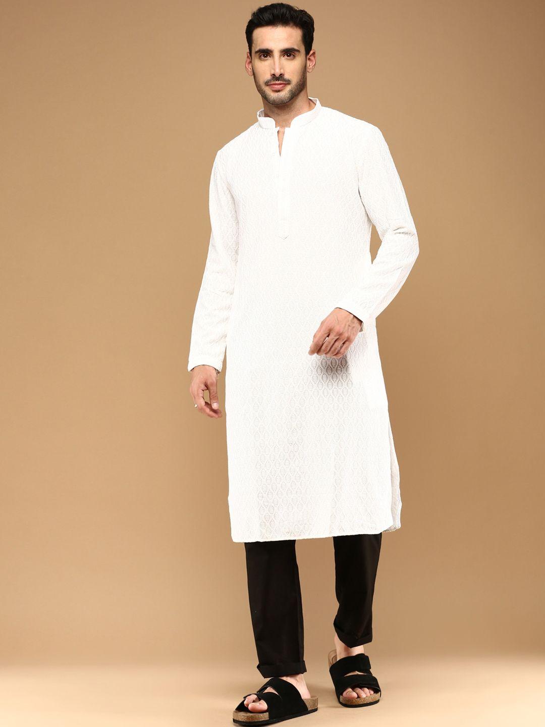 sangria embroidered straight kurta