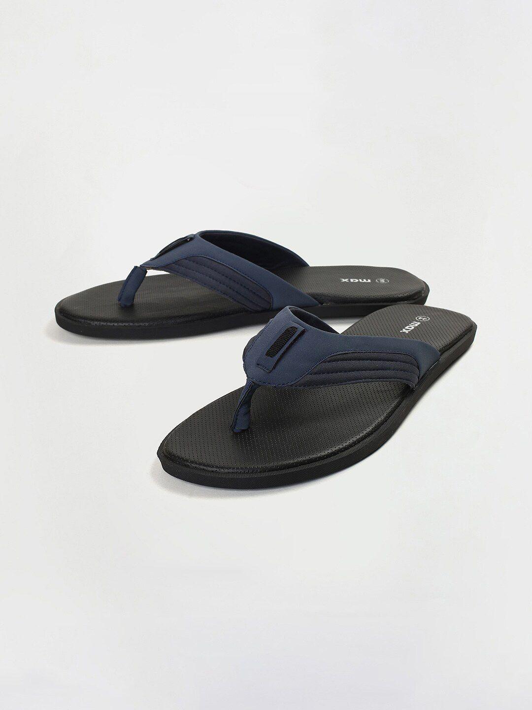 max men blue & black thong flip-flops