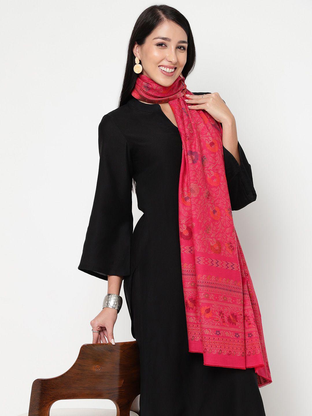 la vastraa women woven-design woollen shawl