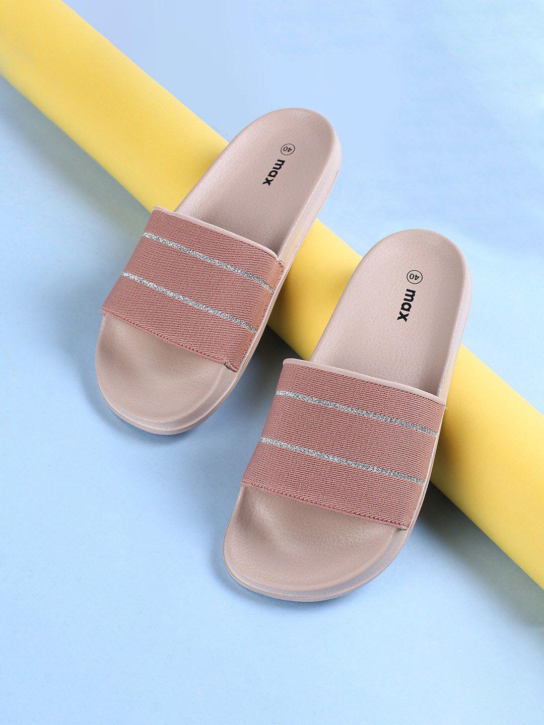 max women striped sliders