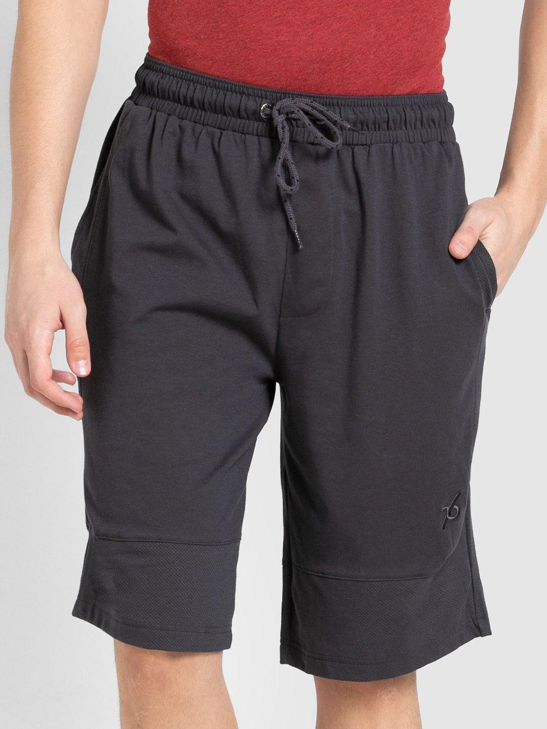 jockey men grey modal running shorts