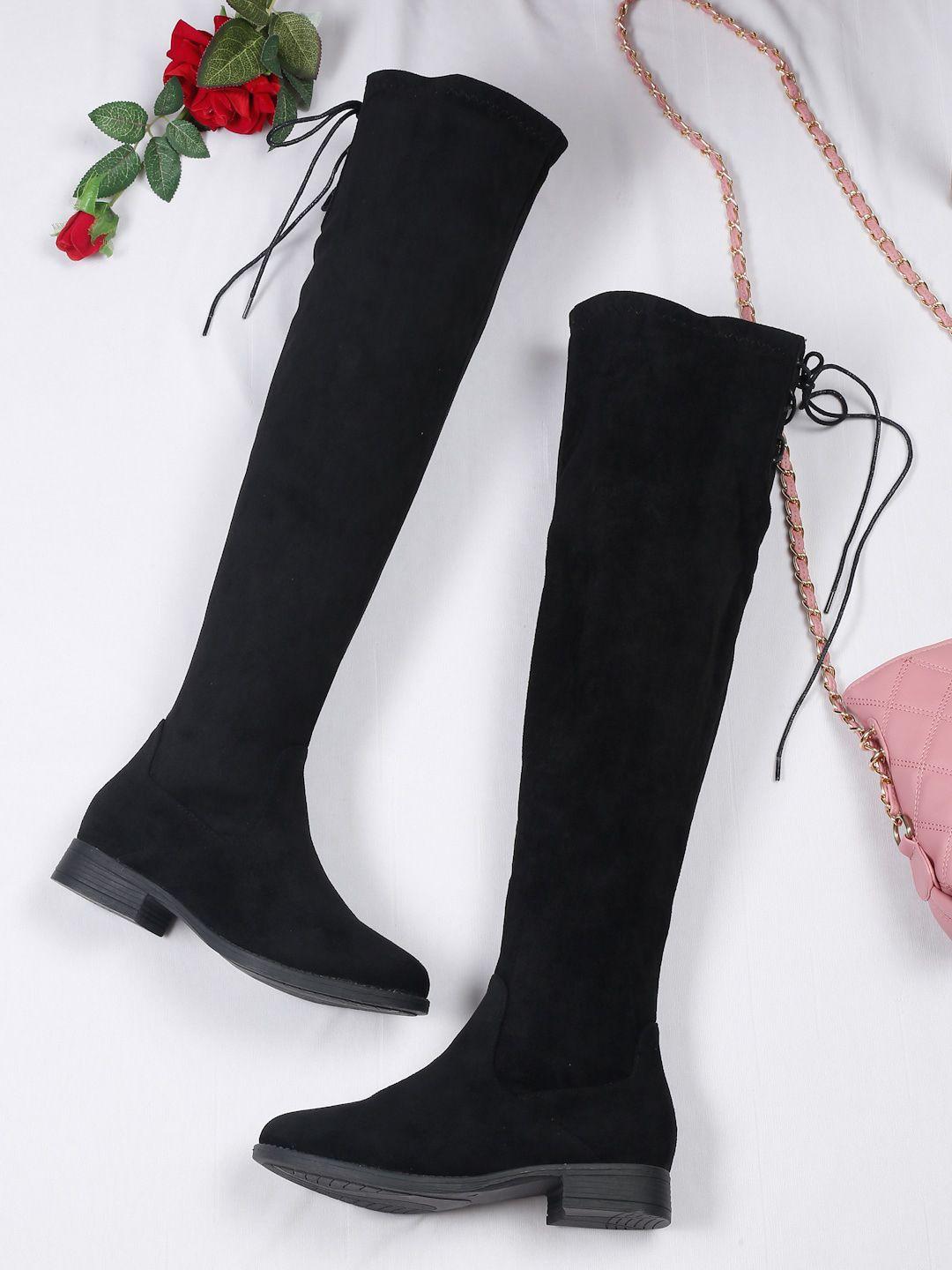 flat n heels women high-top heeled slouchy boots