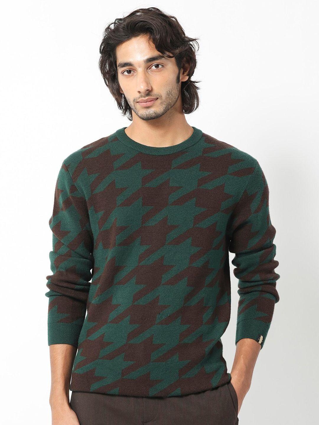 rare rabbit geometric printed pullover