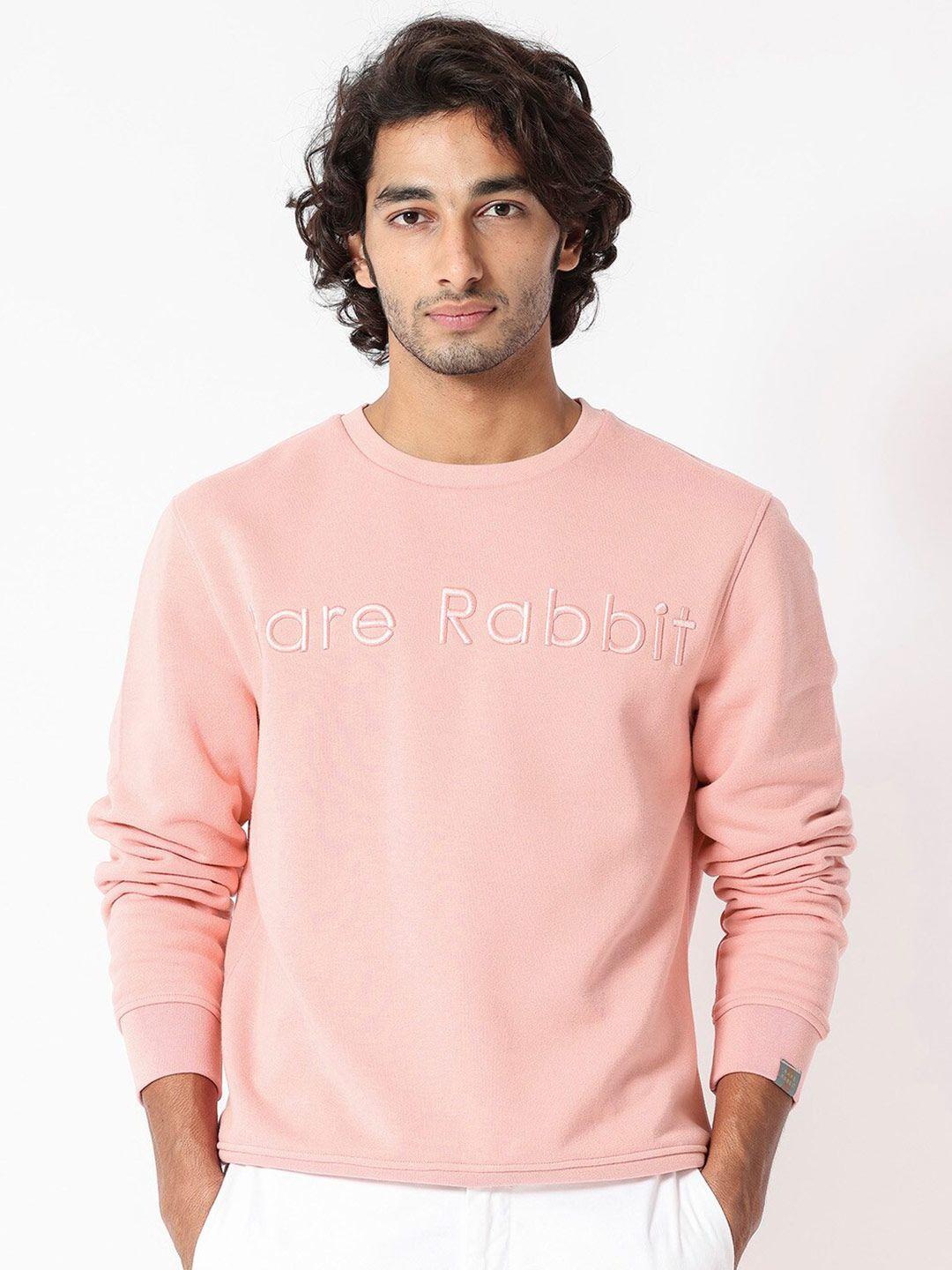 rare rabbit typography embroidered cotton sweatshirt