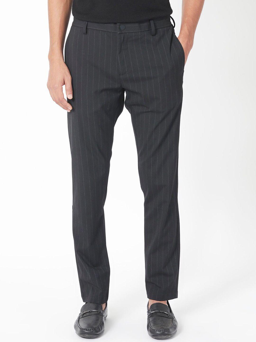 rare rabbit men striped slim fit trousers