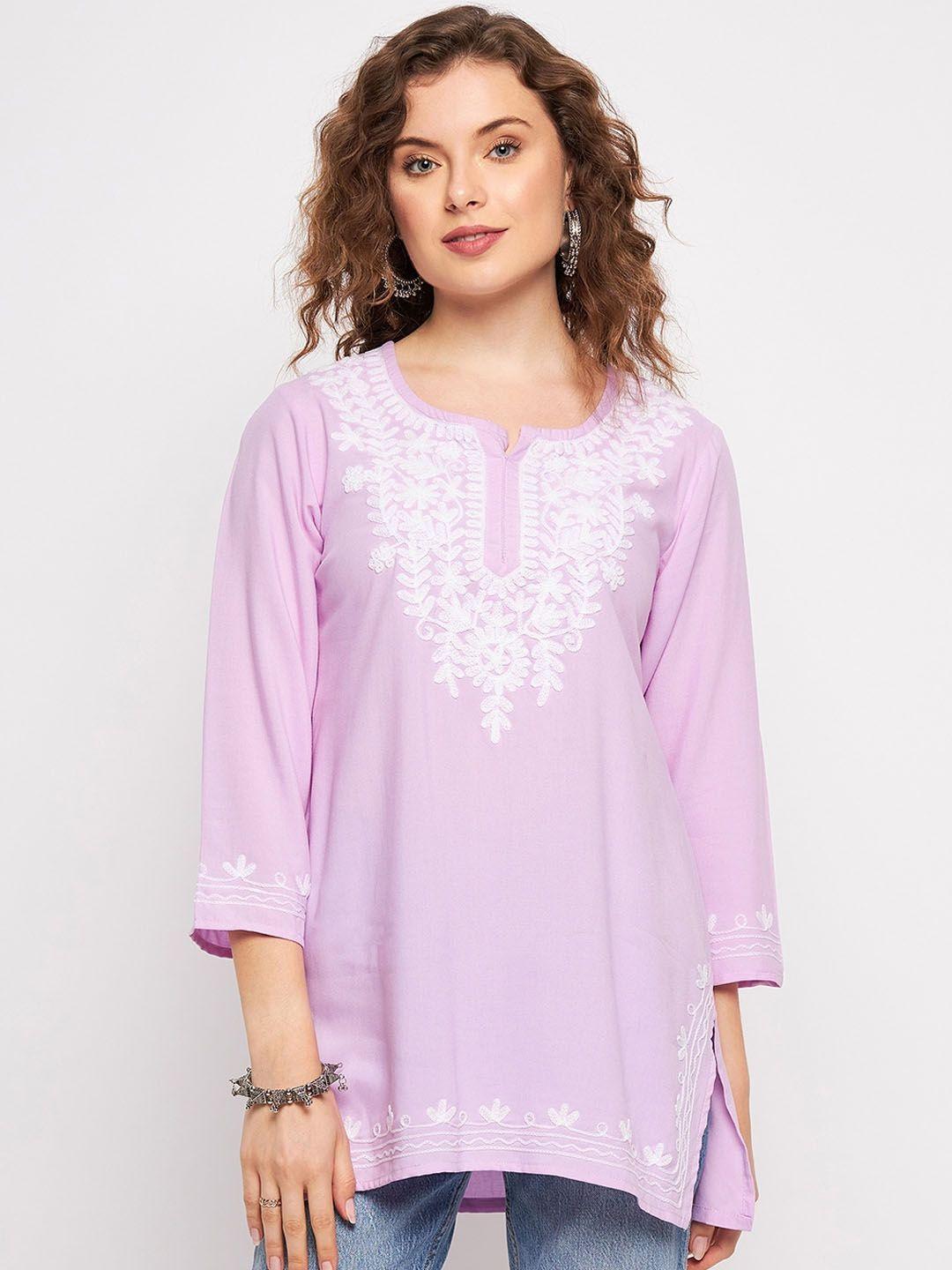 tulip 21 floral embroidered chikankari kurti