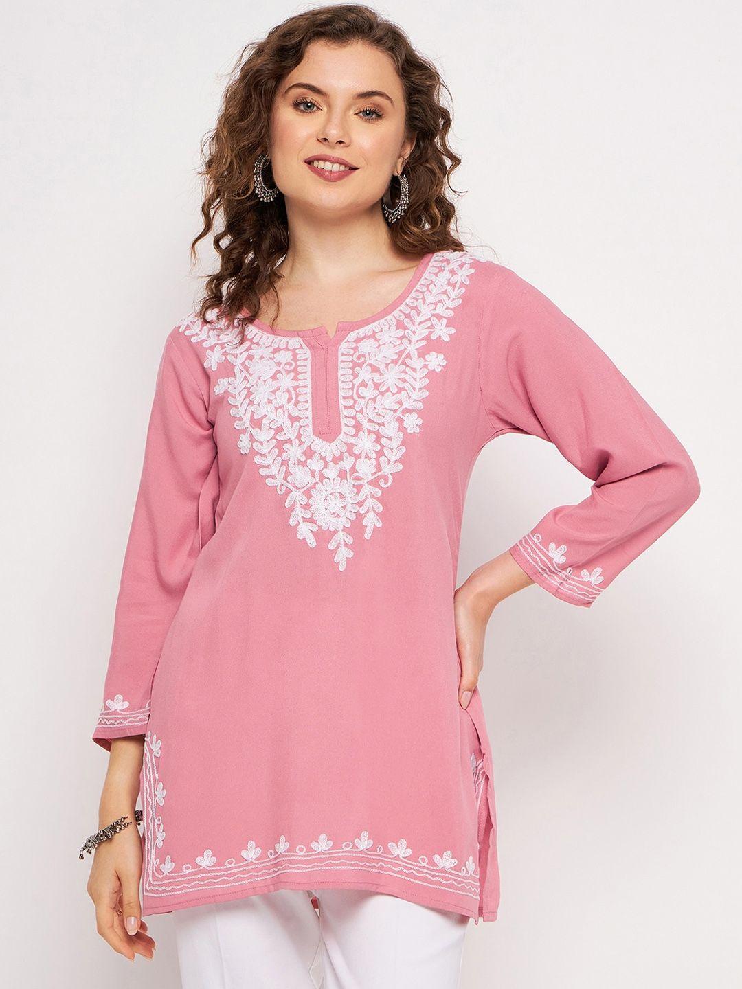 tulip 21 floral embroidered chikankari kurti