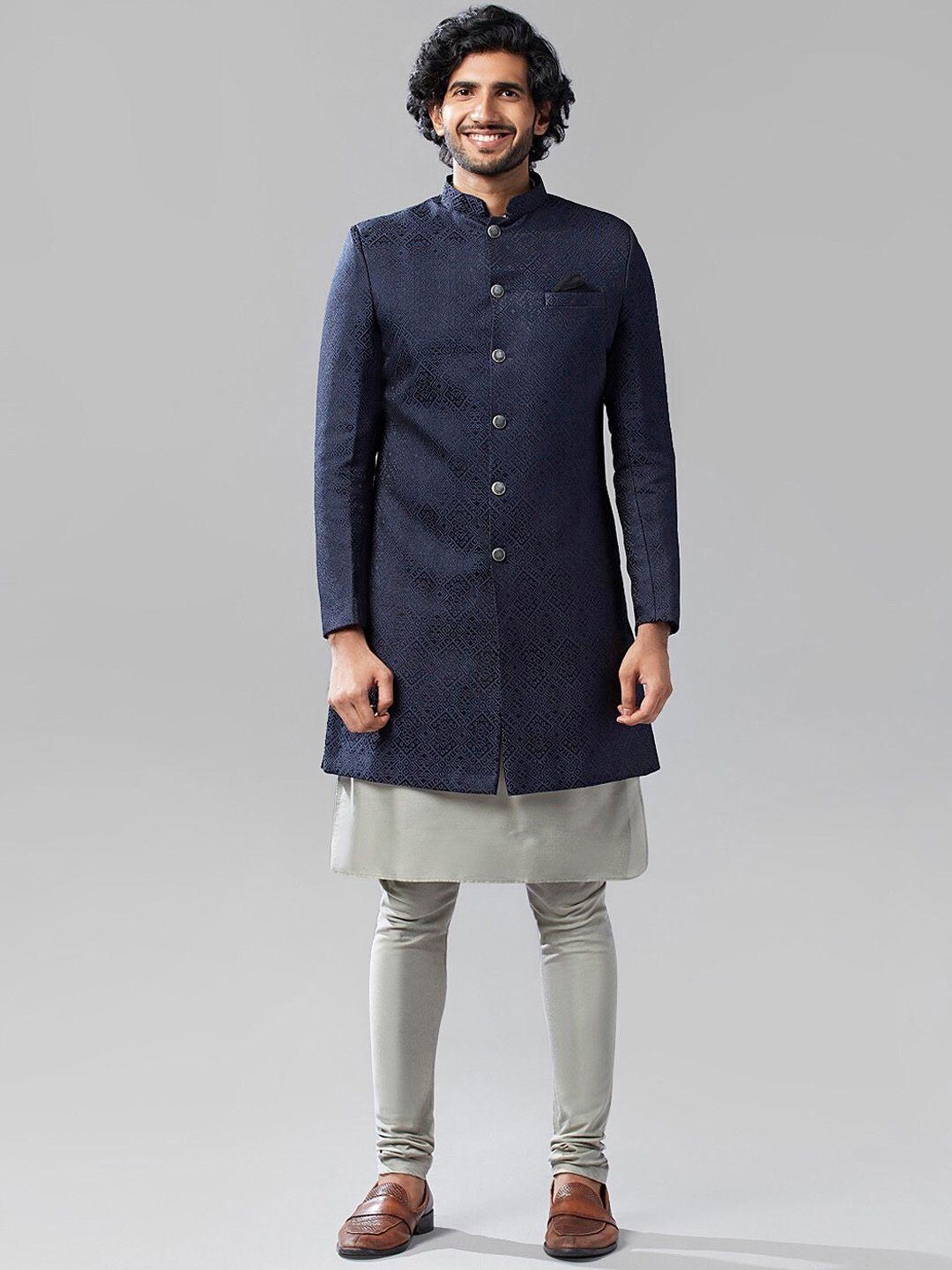 kisah ethnic seft design kurta & sherwani with churidar