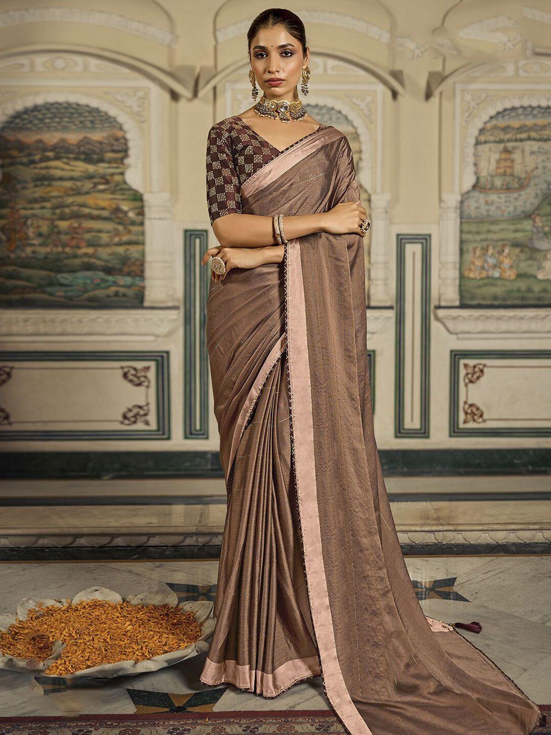 mitera striped poly chiffon saree