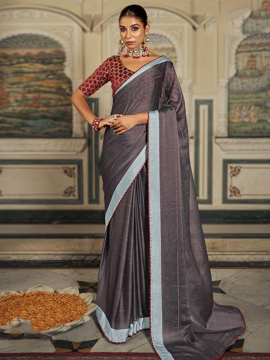 mitera striped poly saree