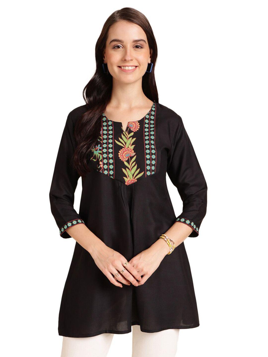 nimayaa floral printed a-line top