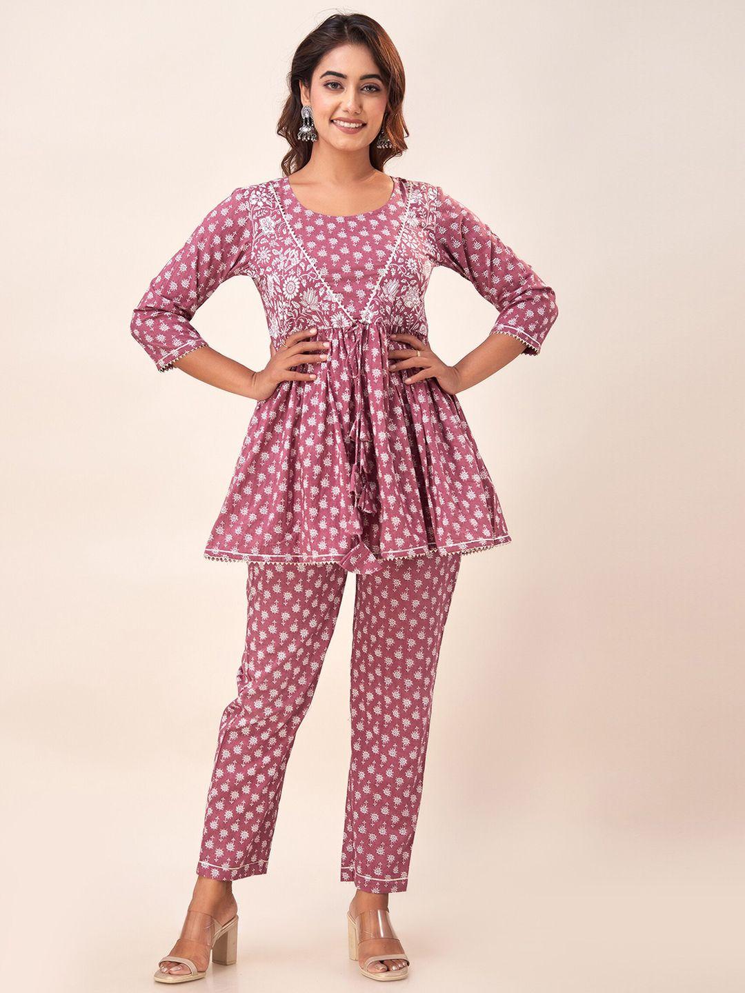 here&now ethnic motifs printed gotta patti kurti