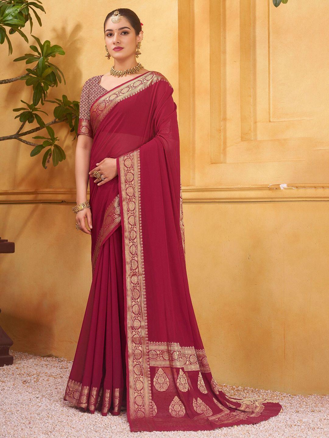 v3 fashion studio zari pure georgette banarasi saree