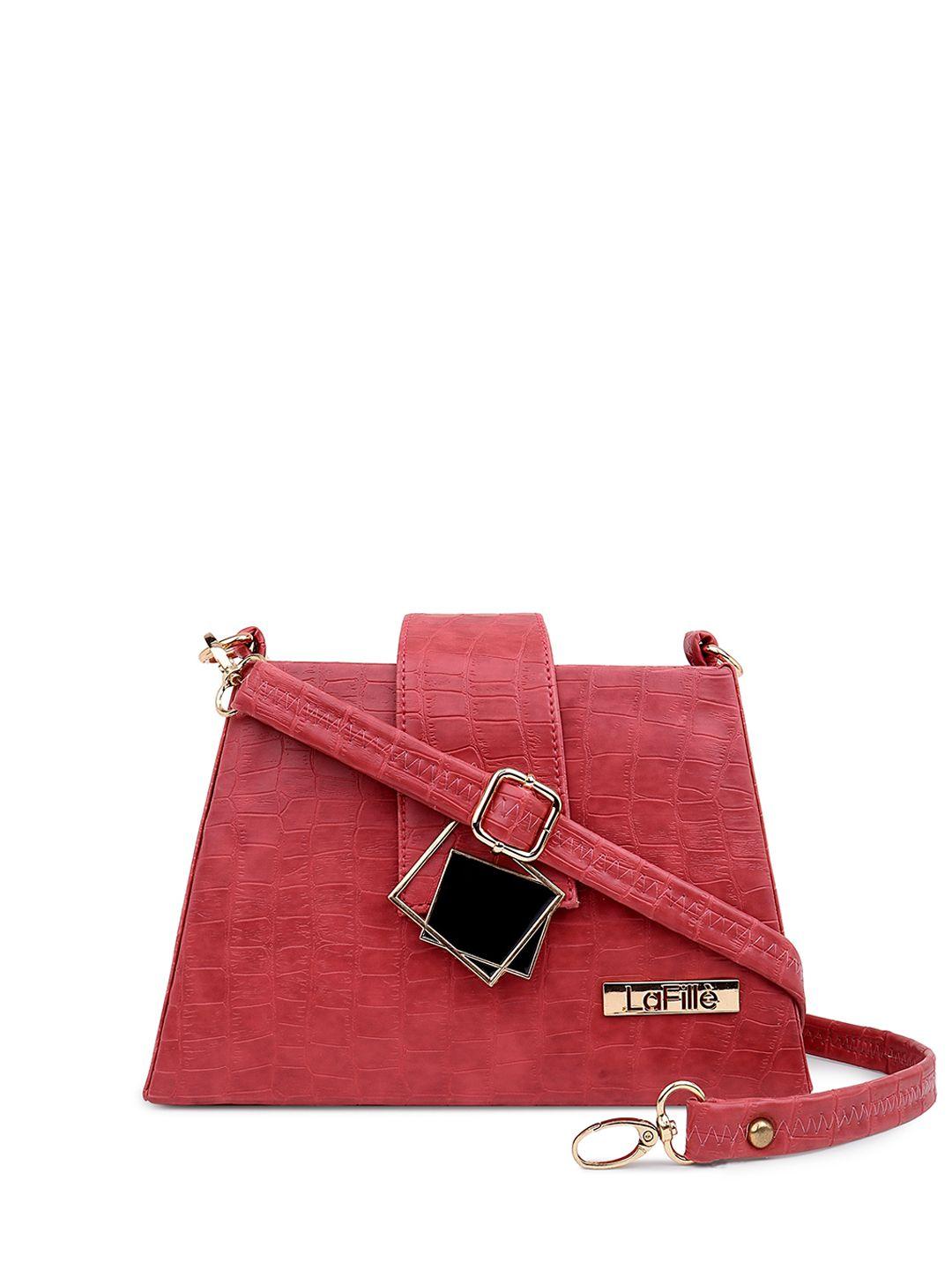 lafille animal textured structured sling bag