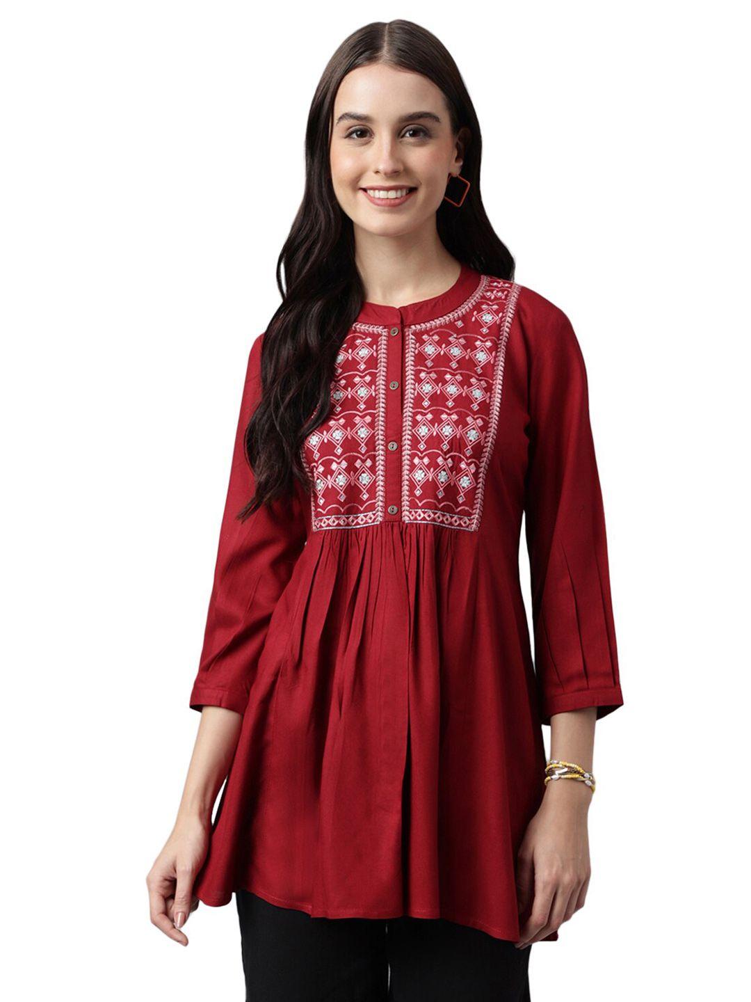 nimayaa red print top