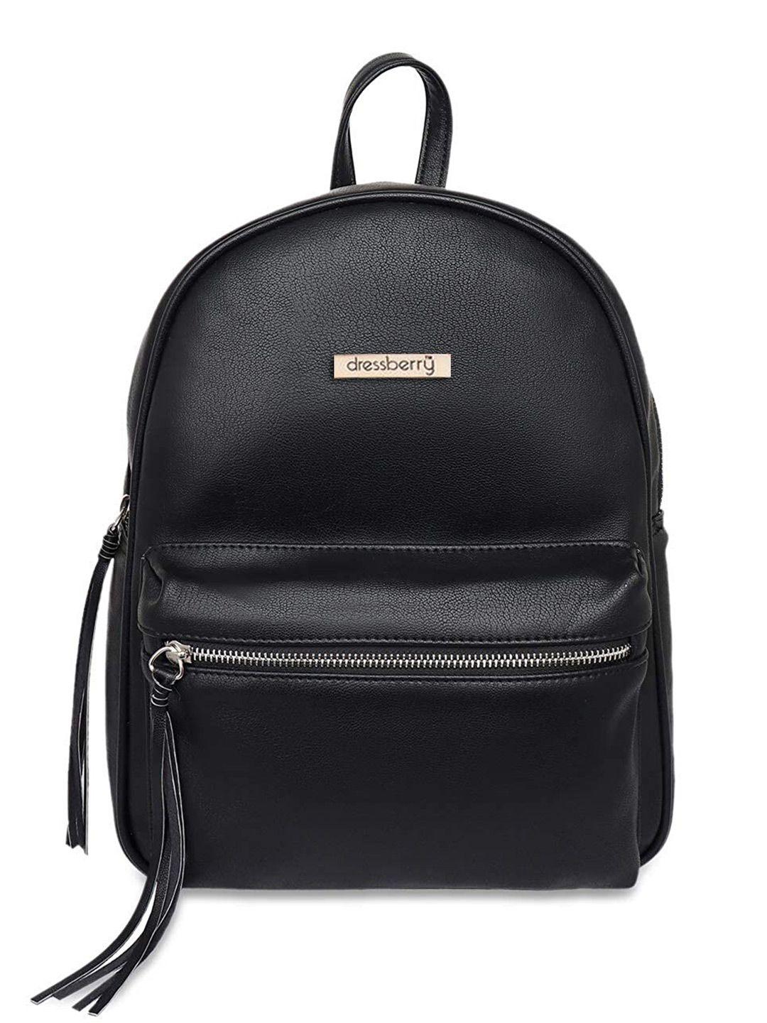 dressberry black pu backpack up to 15 inch