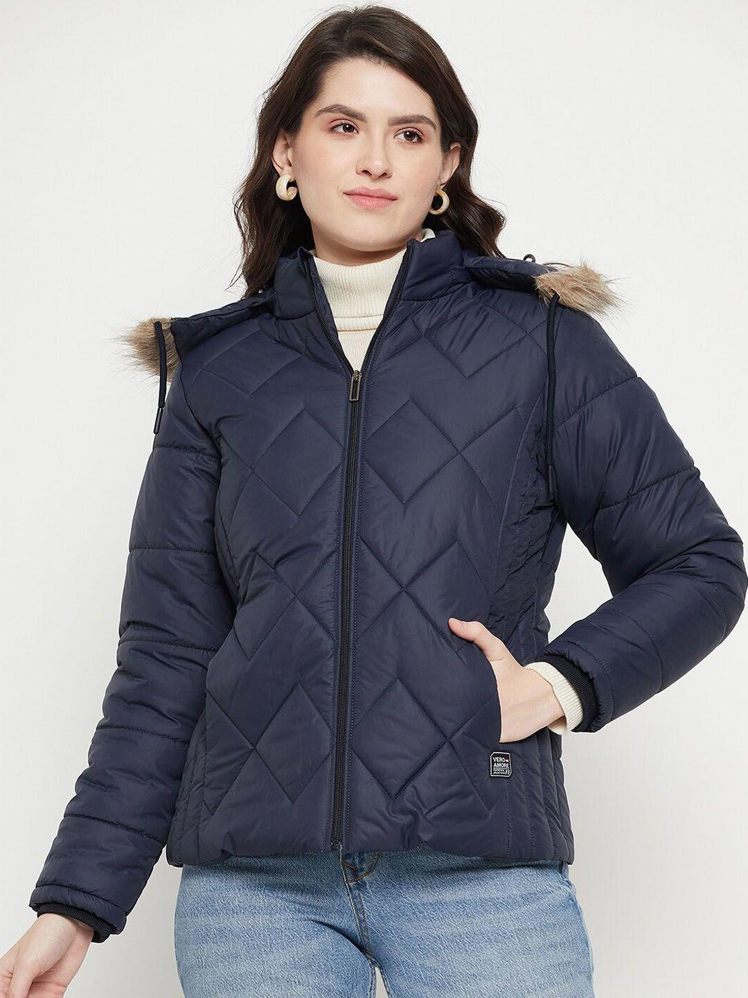 vero amore insulator anti odour faux fur trim hooded puffer jacket