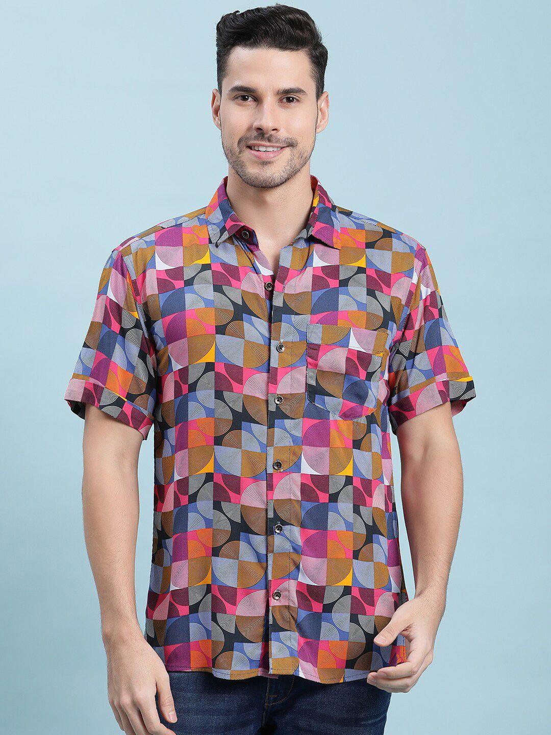 kannan men multicoloured opaque printed casual shirt