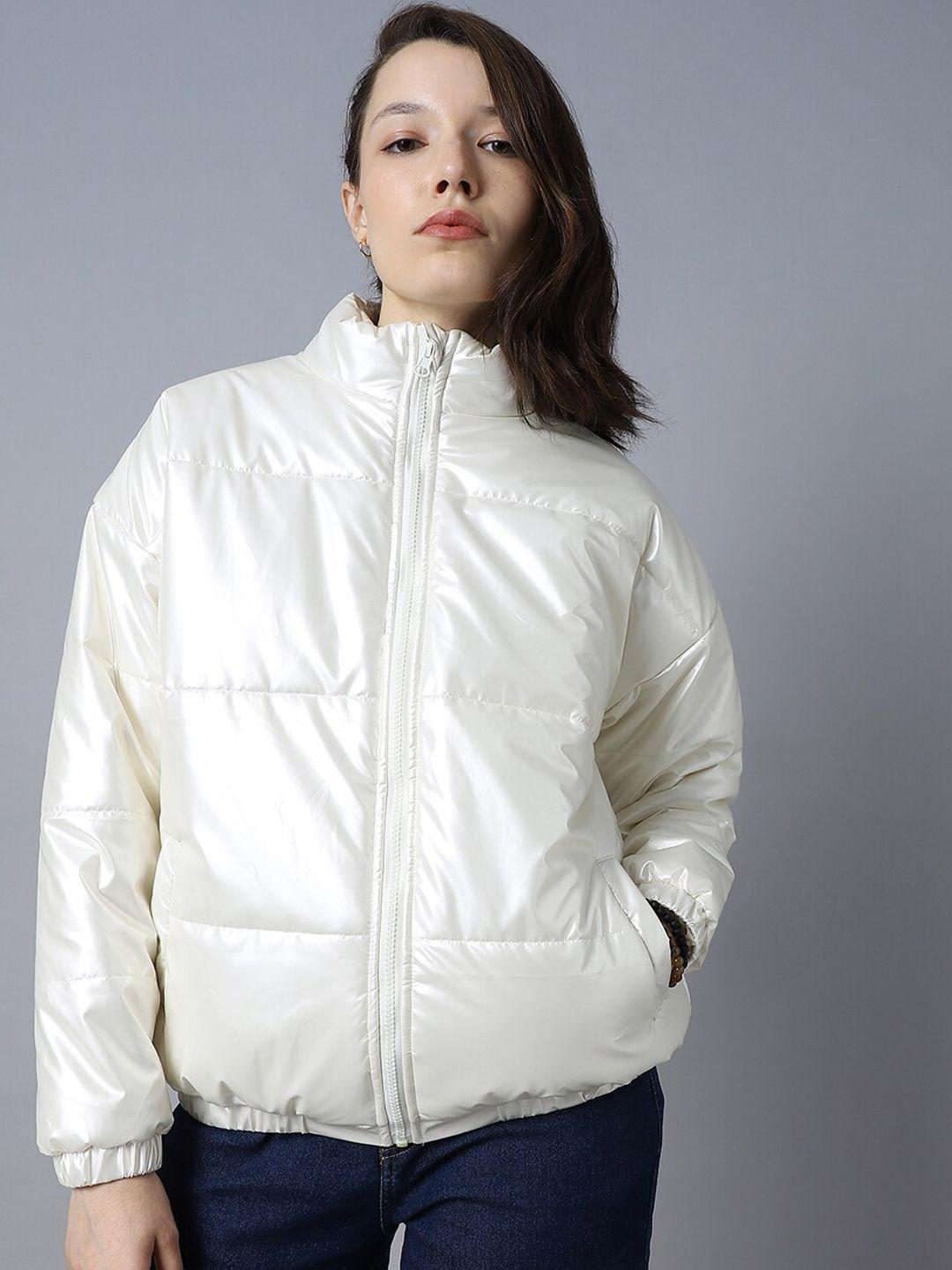 high star mock collar long sleeves puffer jacket