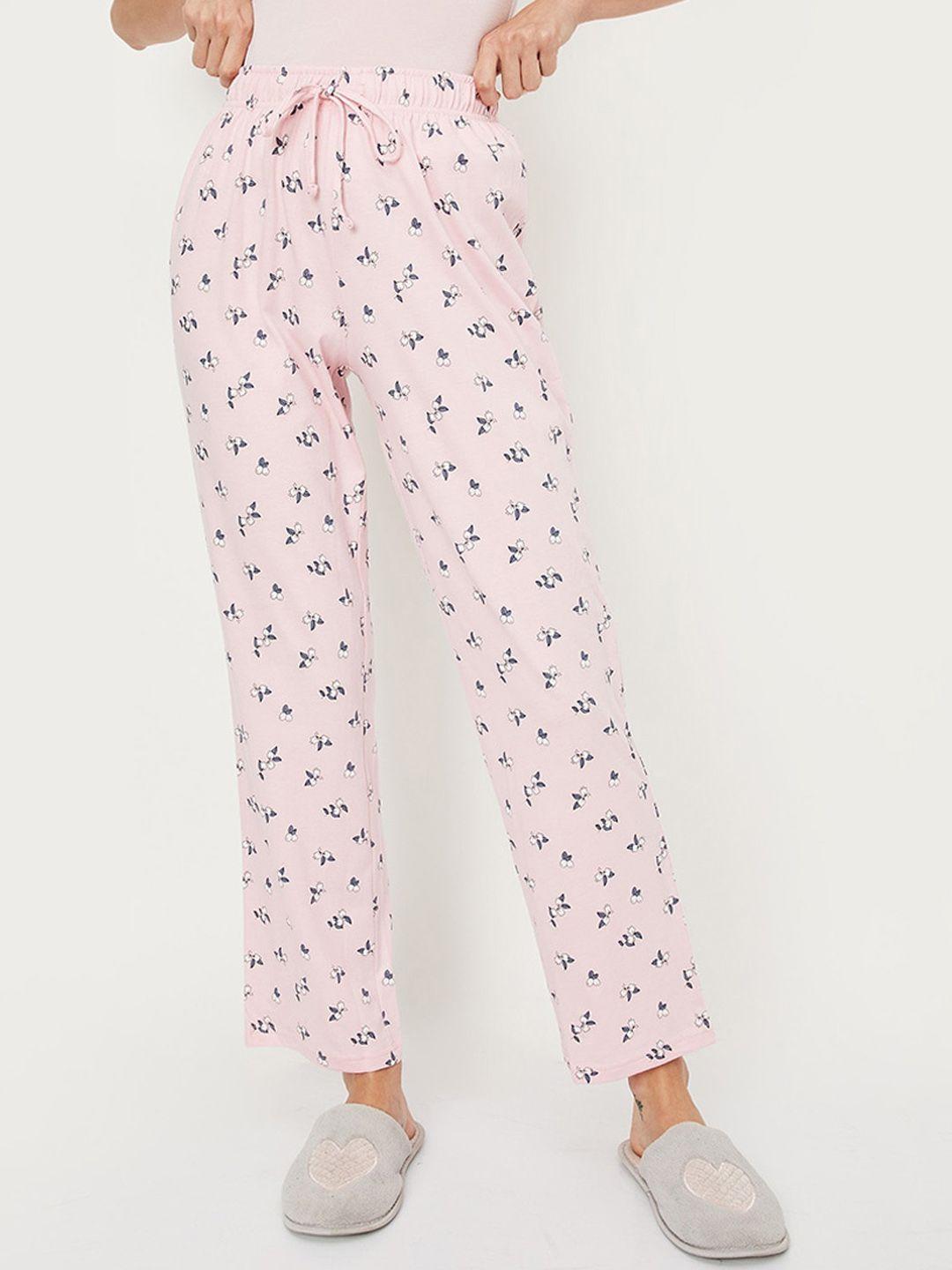 max women printed pure cotton lounge pants