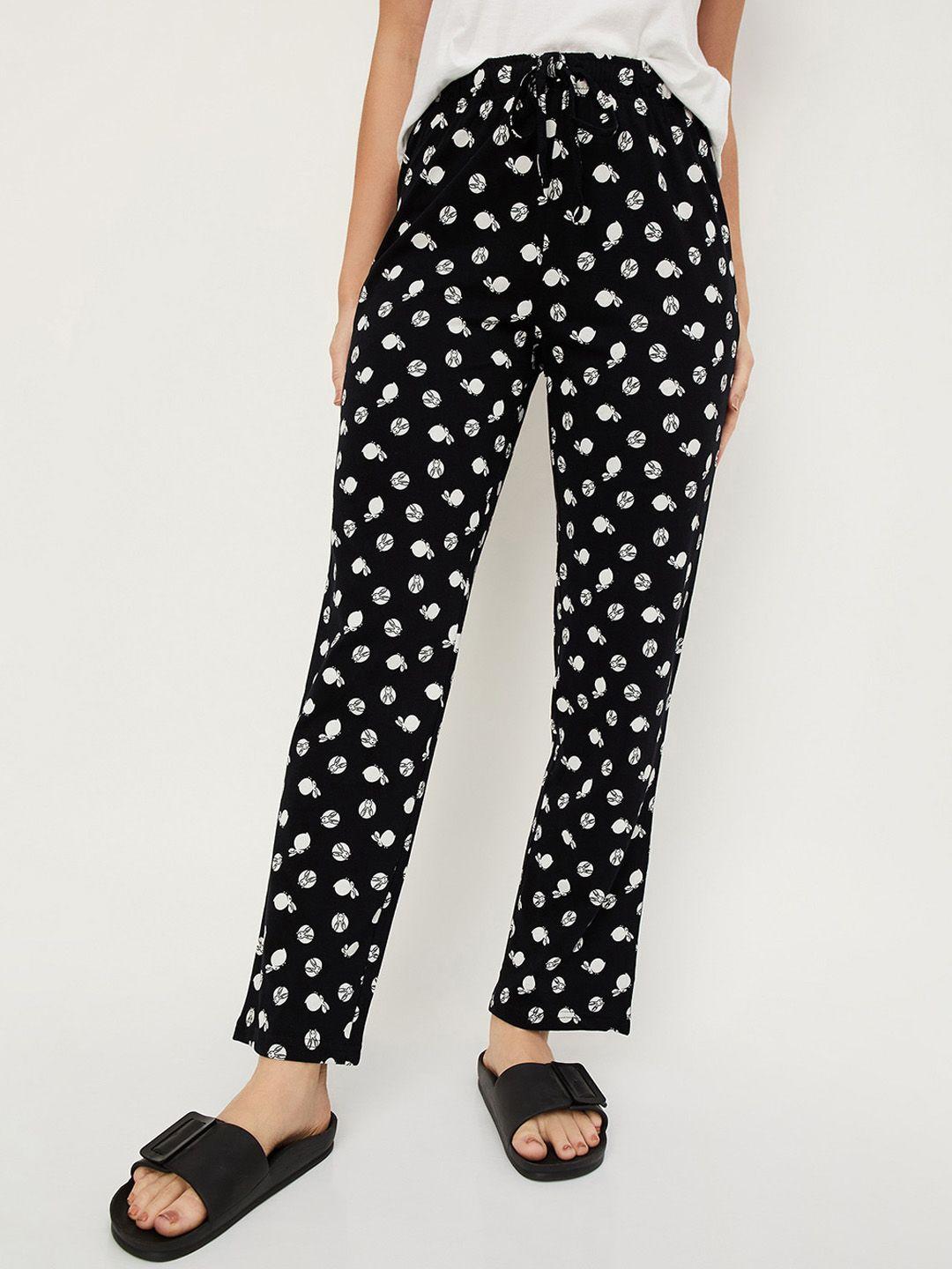 max women printed pure cotton lounge pants