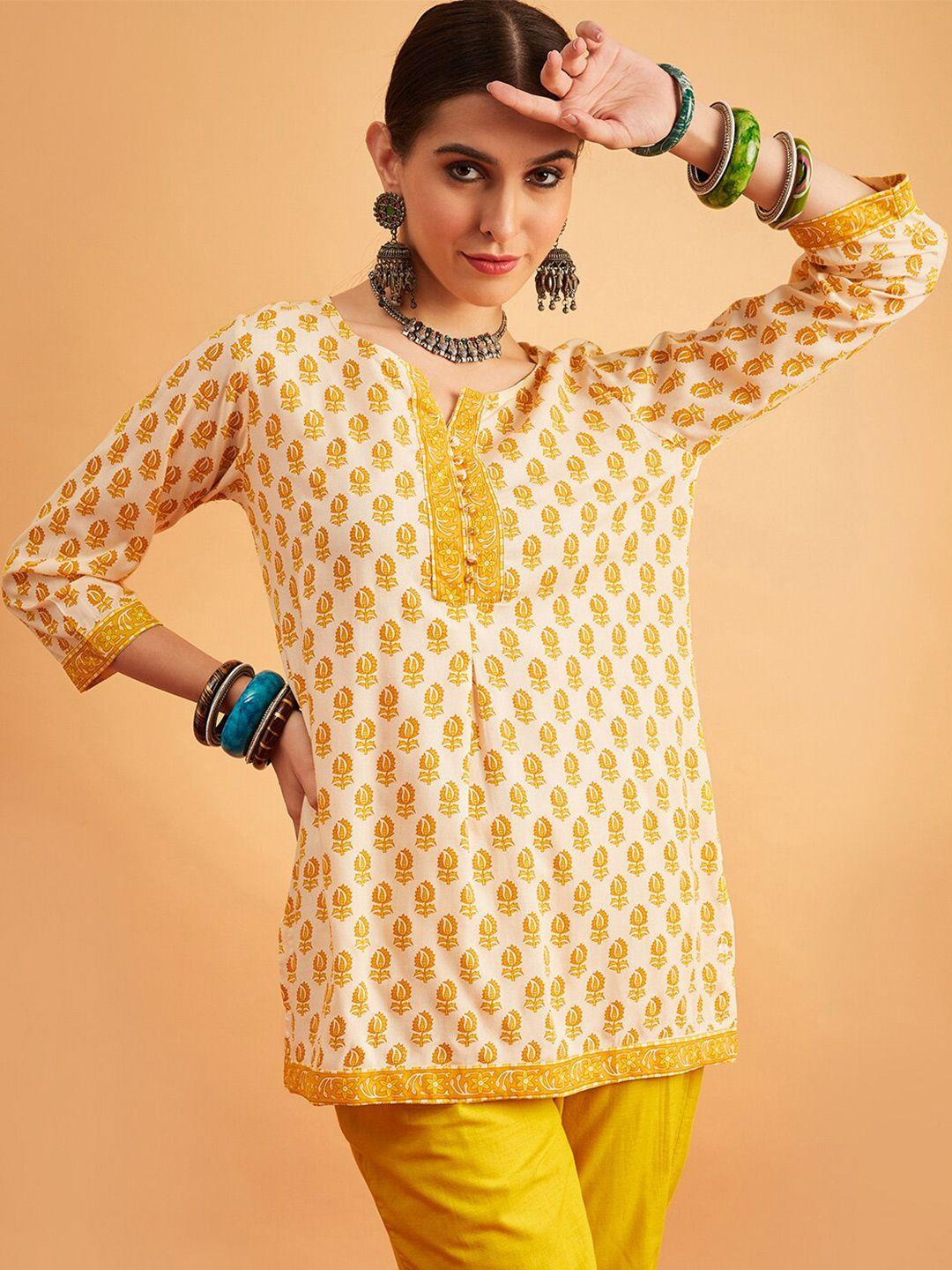 sangria floral printed straight kurti