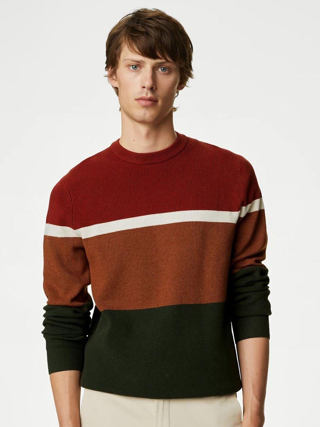 marks & spencer striped pullover sweater