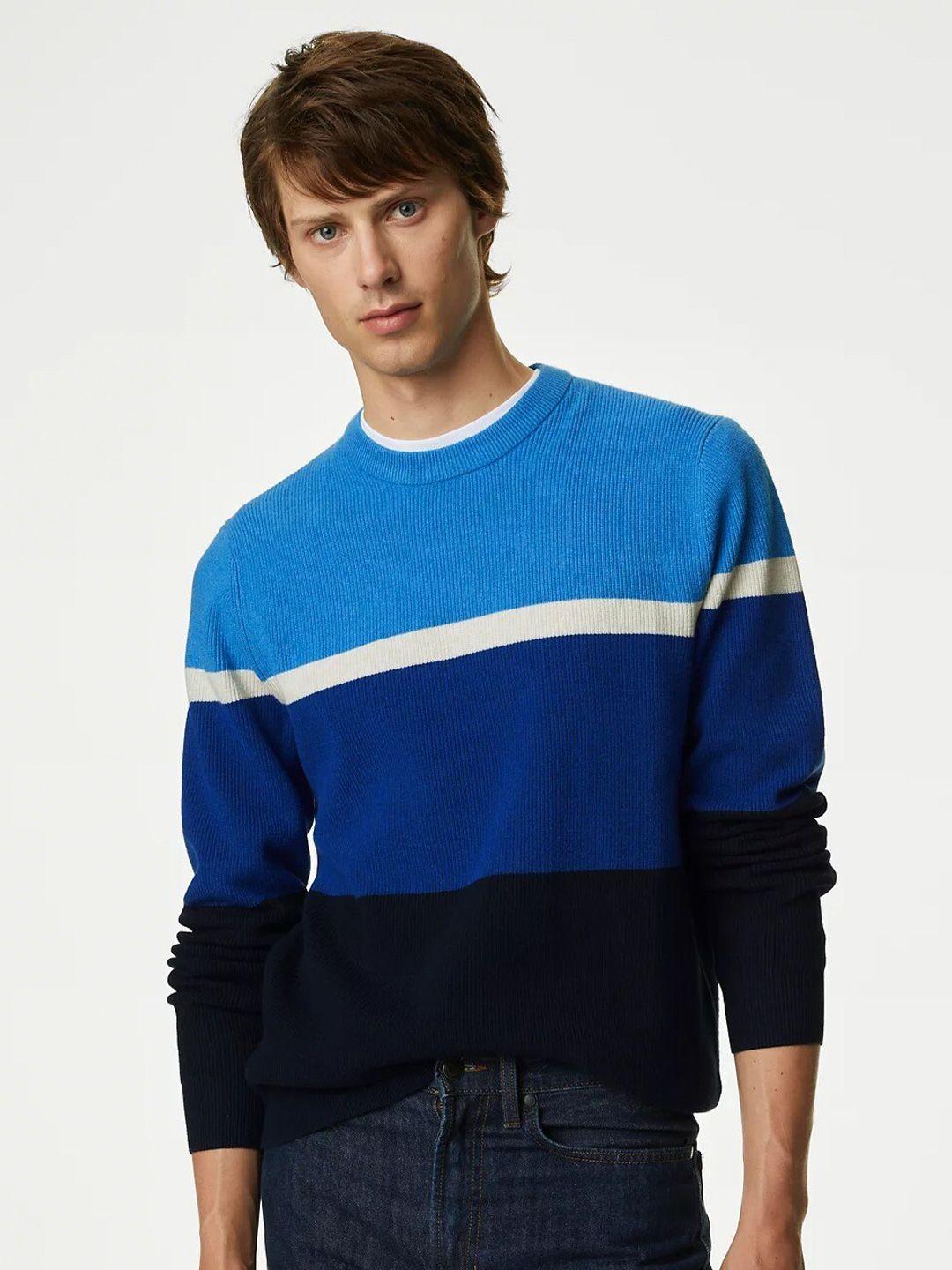 marks & spencer striped pullover sweater