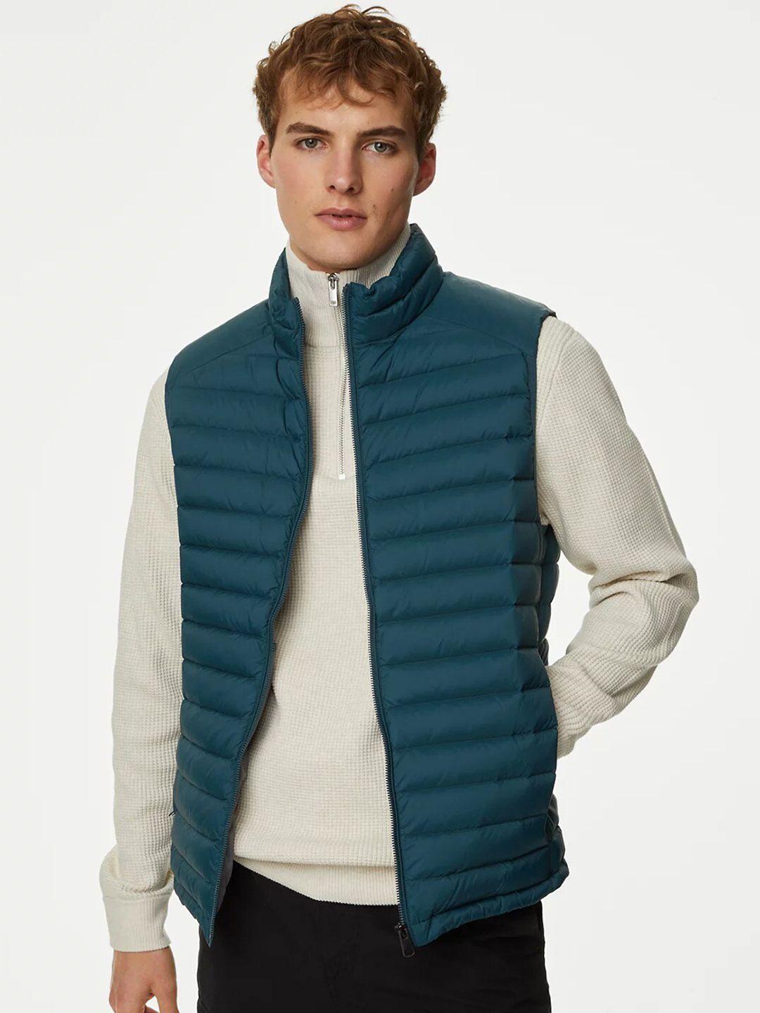 marks & spencer mock collar sleeveless puffer jacket