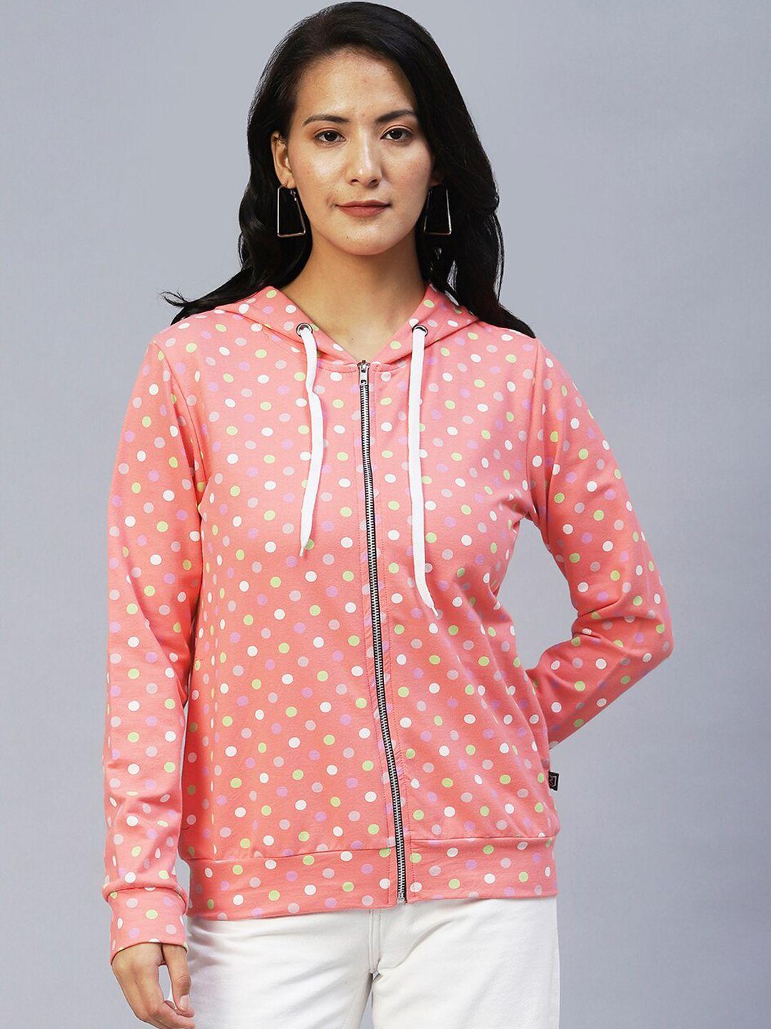 rigo polka dots printed lightweight cotton bomber jacket