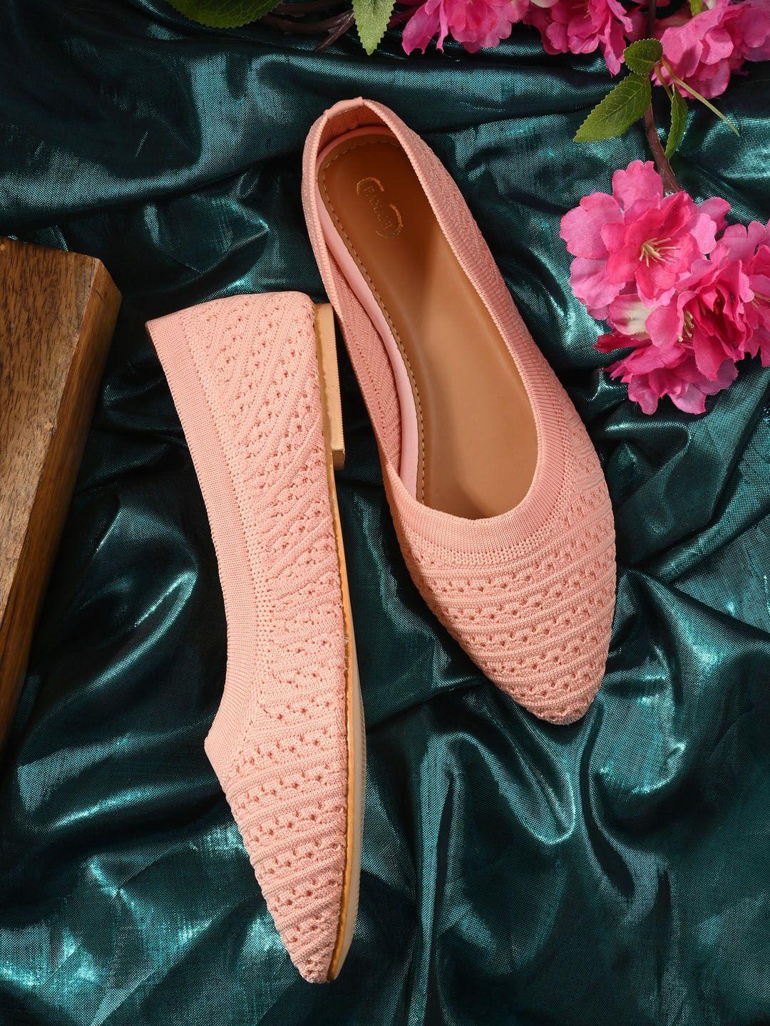 panahi textured pointed toe ballerinas