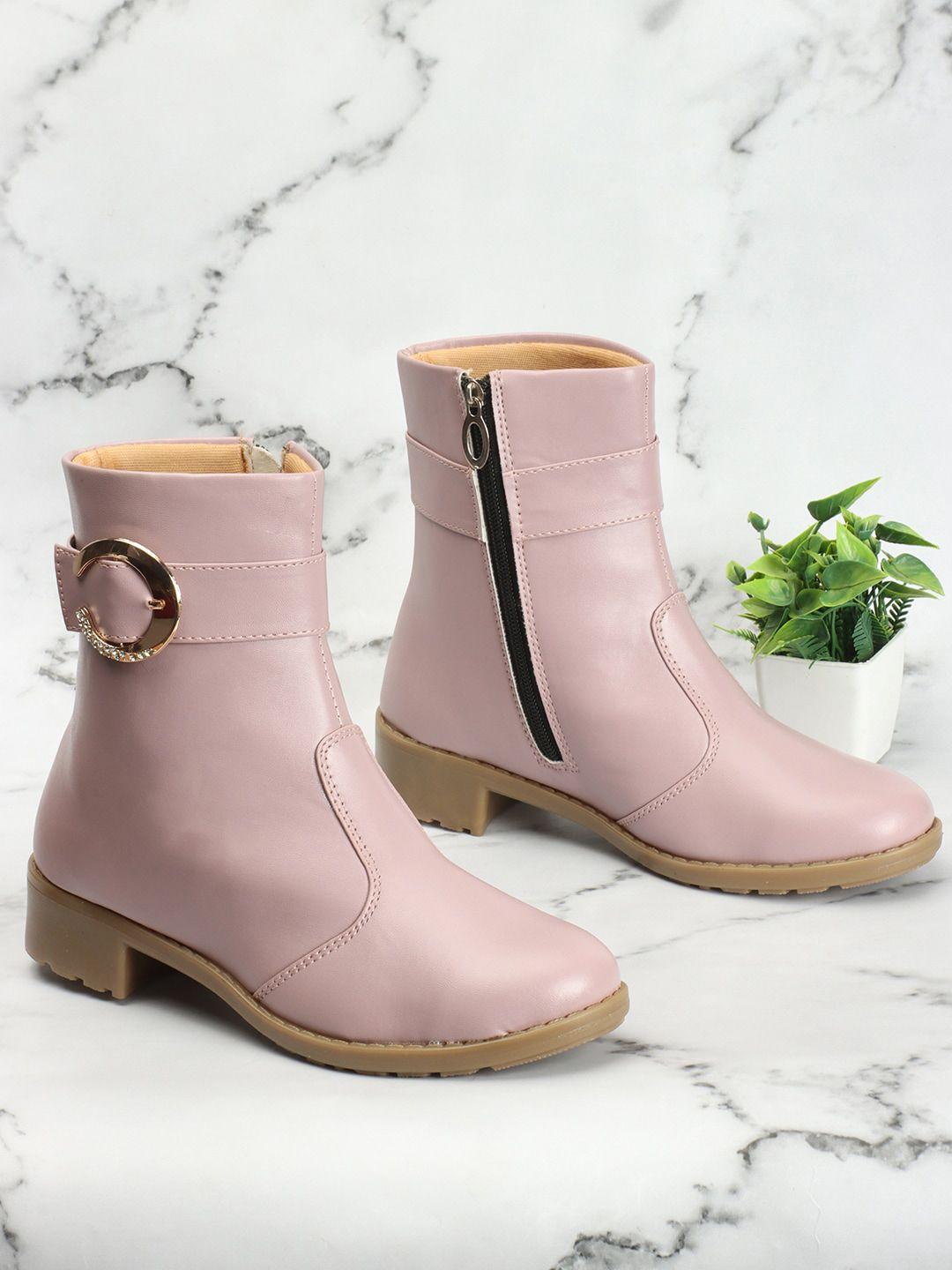 ophelia women buckle embellished heeled mid-top regular boots