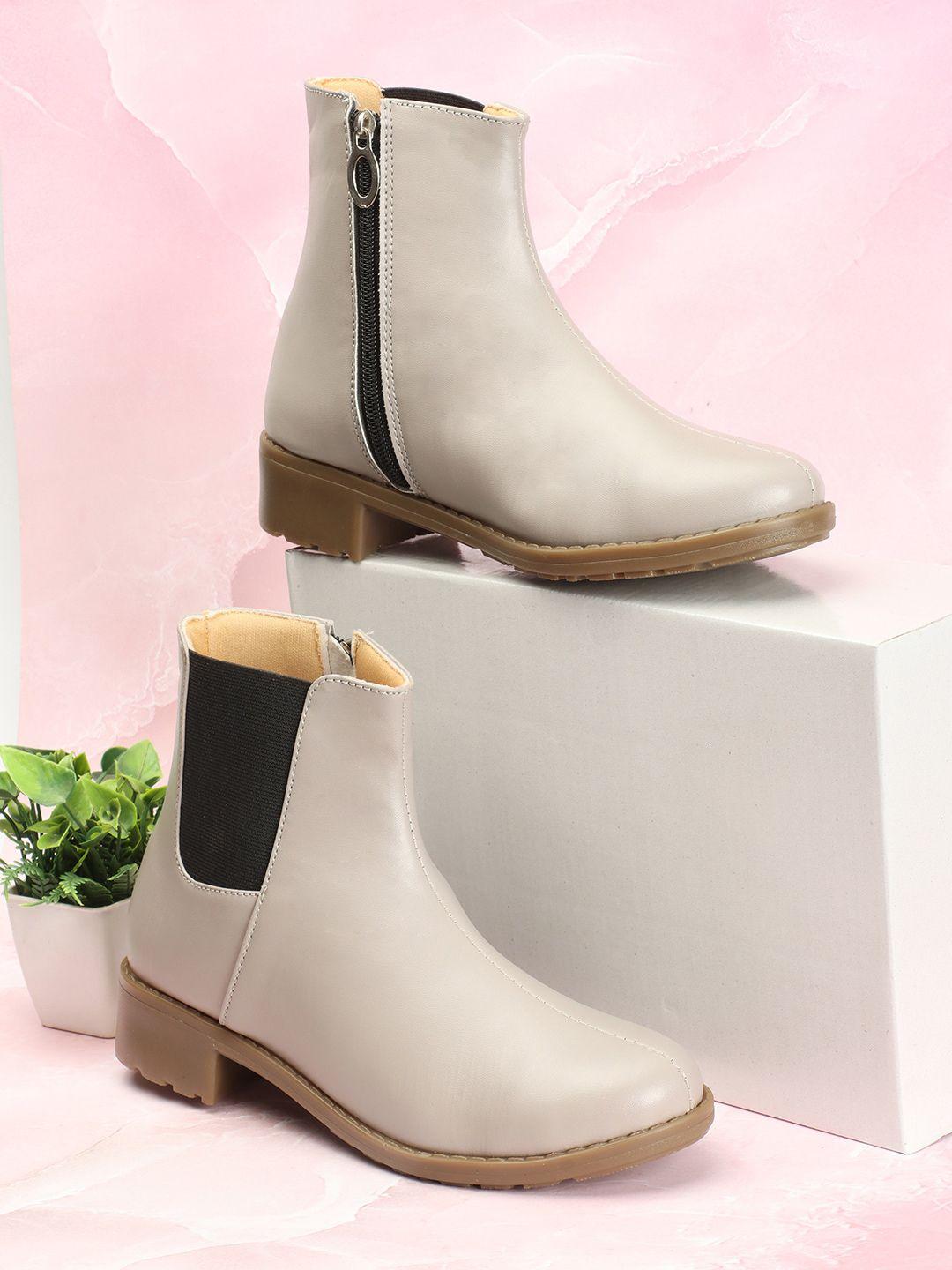 ophelia women heeled mid-top chelsea boots