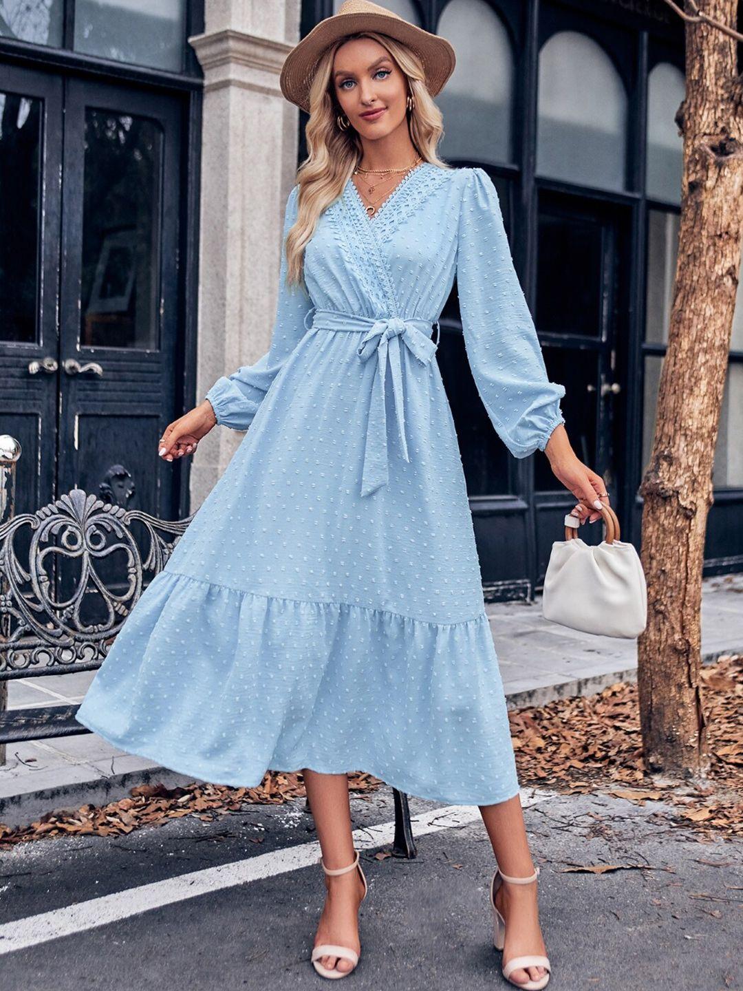 stylecast blue a-line midi dress