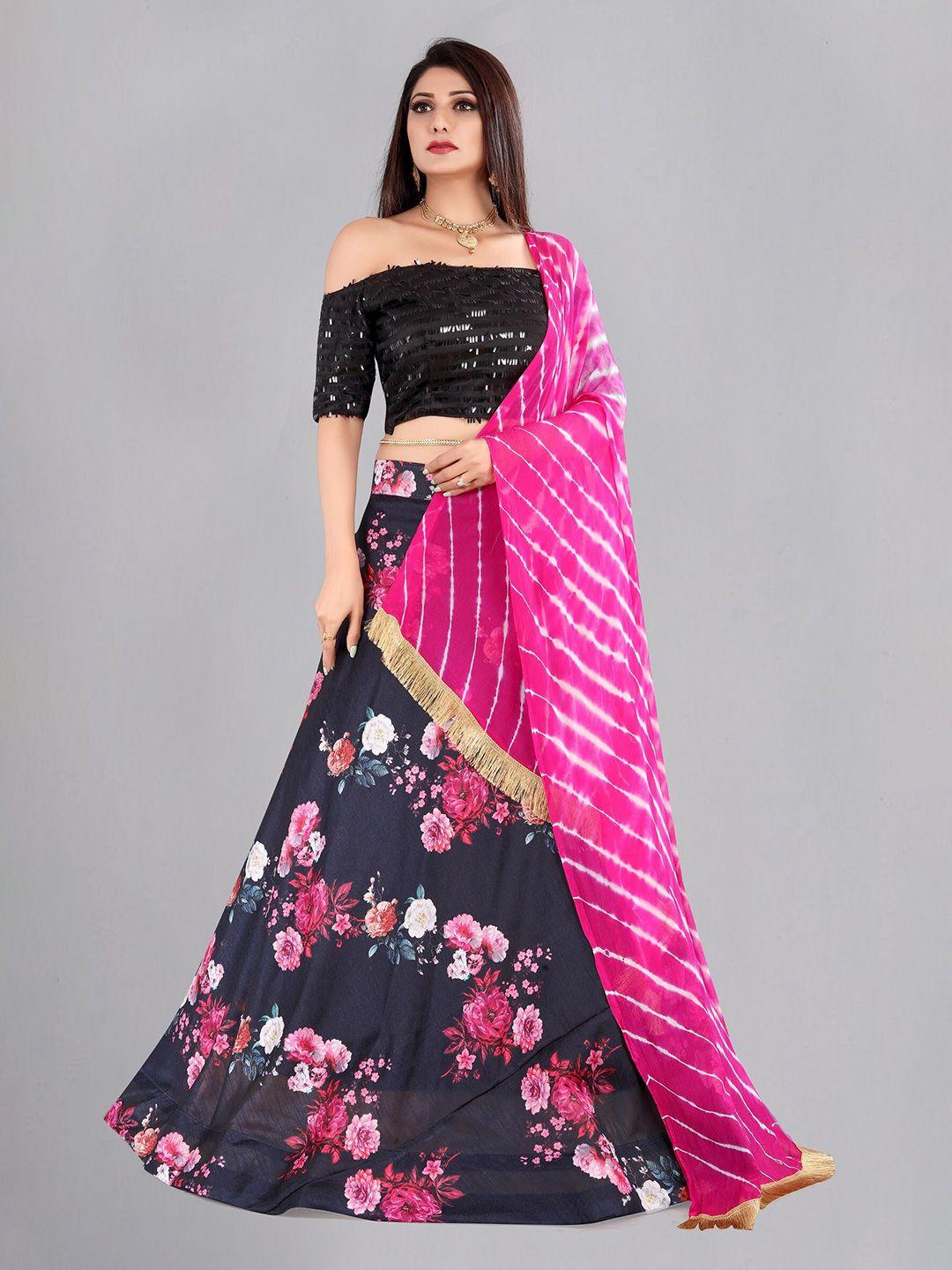 kalini embellished thread work ready to wear lehenga & unstitched blouse with dupatta