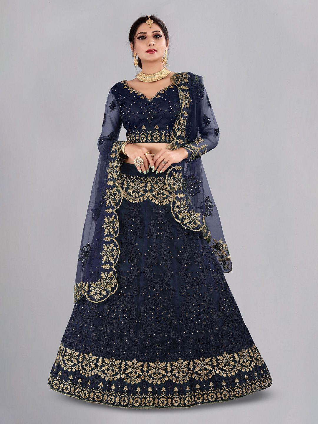 kalini embroidered ready to wear lehenga & unstitched blouse with dupatta