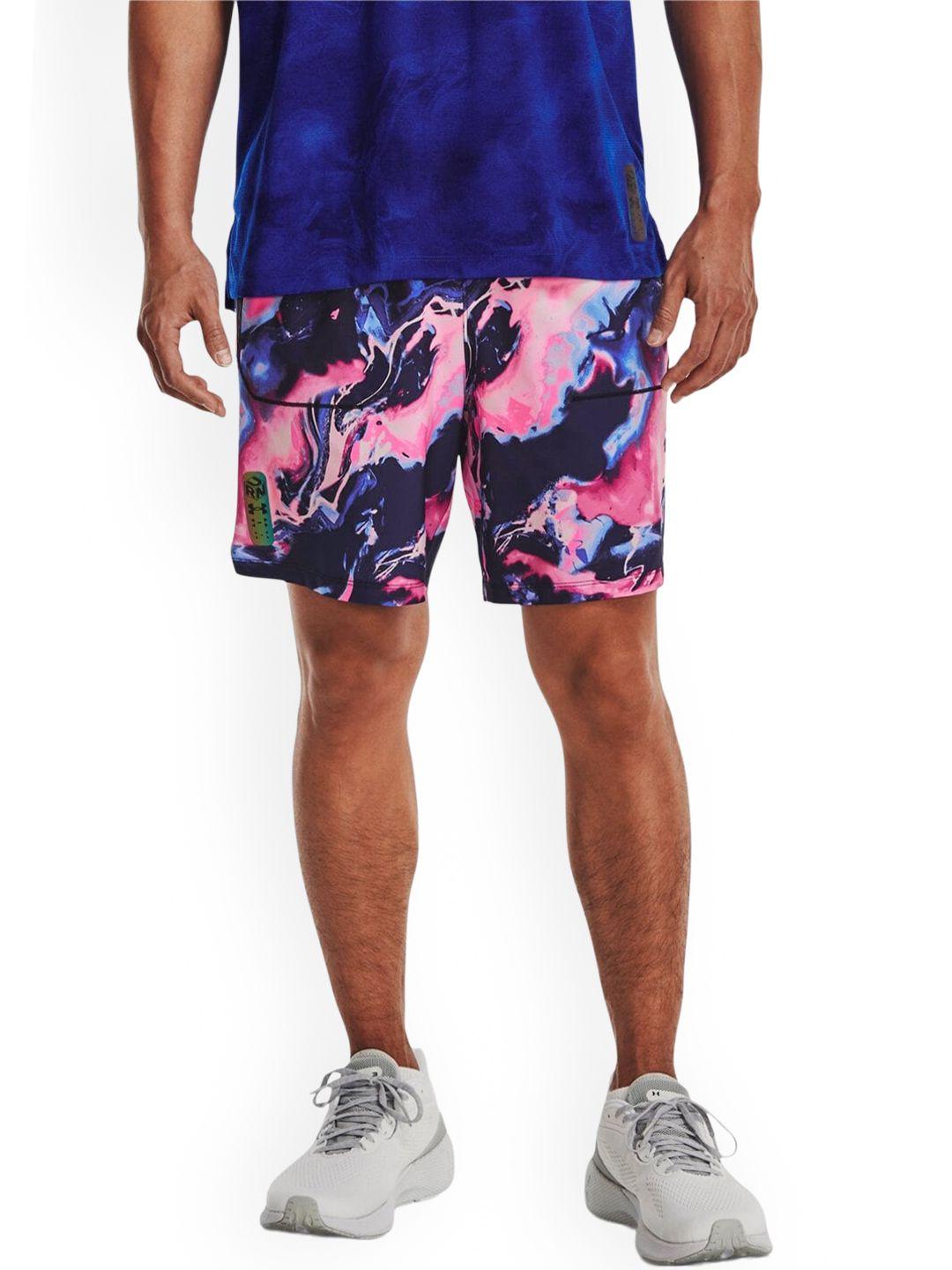 under armour men ua run anywhere printed sports shorts