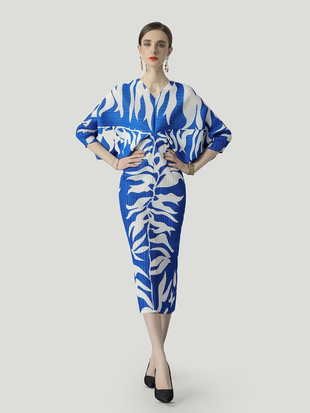 jc collection abstract printed kaftan midi dress