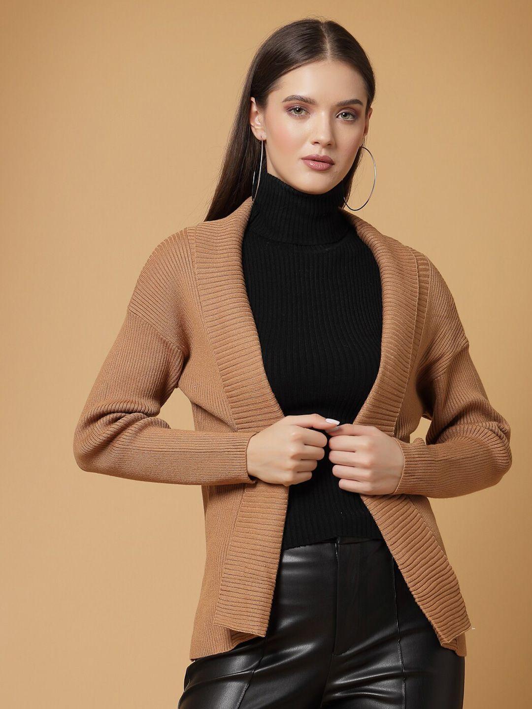 mafadeny shawl collar open front shrug